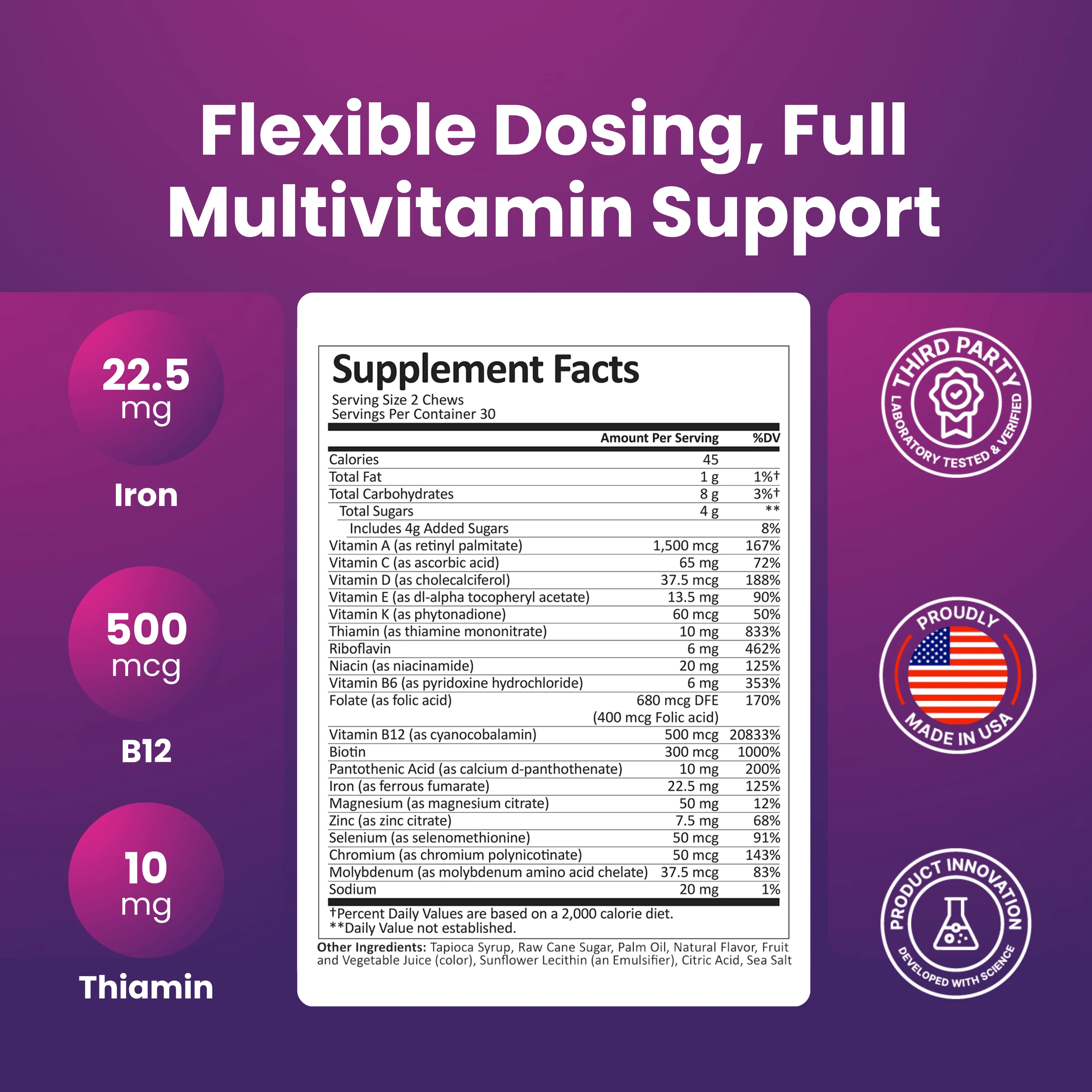 Multivitamin | Soft Chew | Multi-Flavor | 60 Count - Image 3