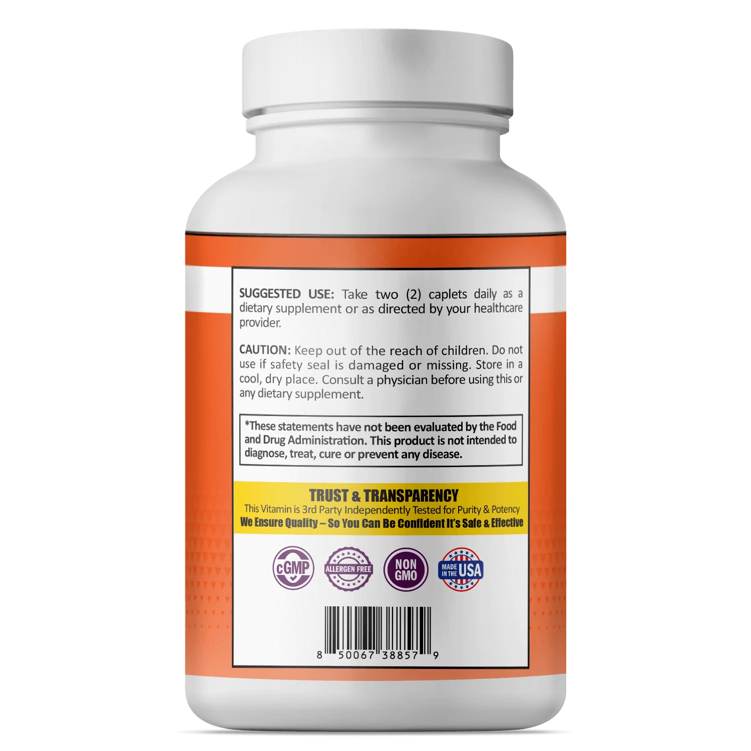 Calcium Citrate | Caplet | 500mg | 120 Count - Image 3