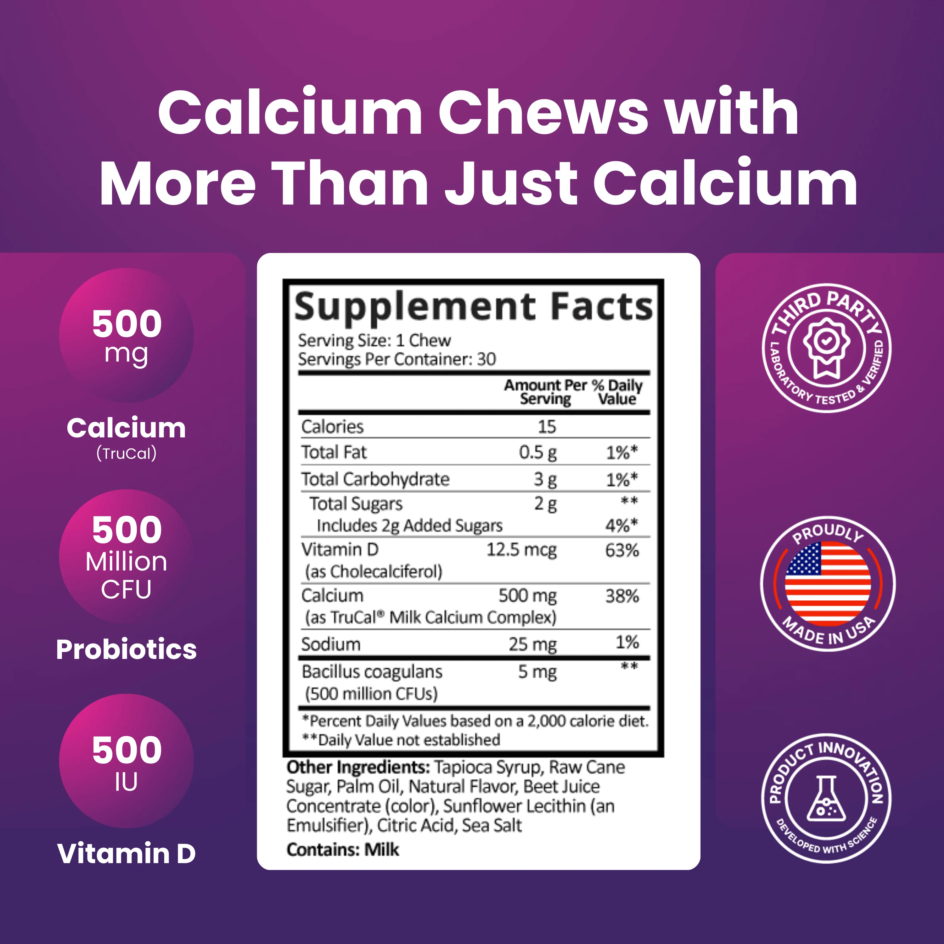 Calcium Soft Chew | Strawberry Swirl - Image 3