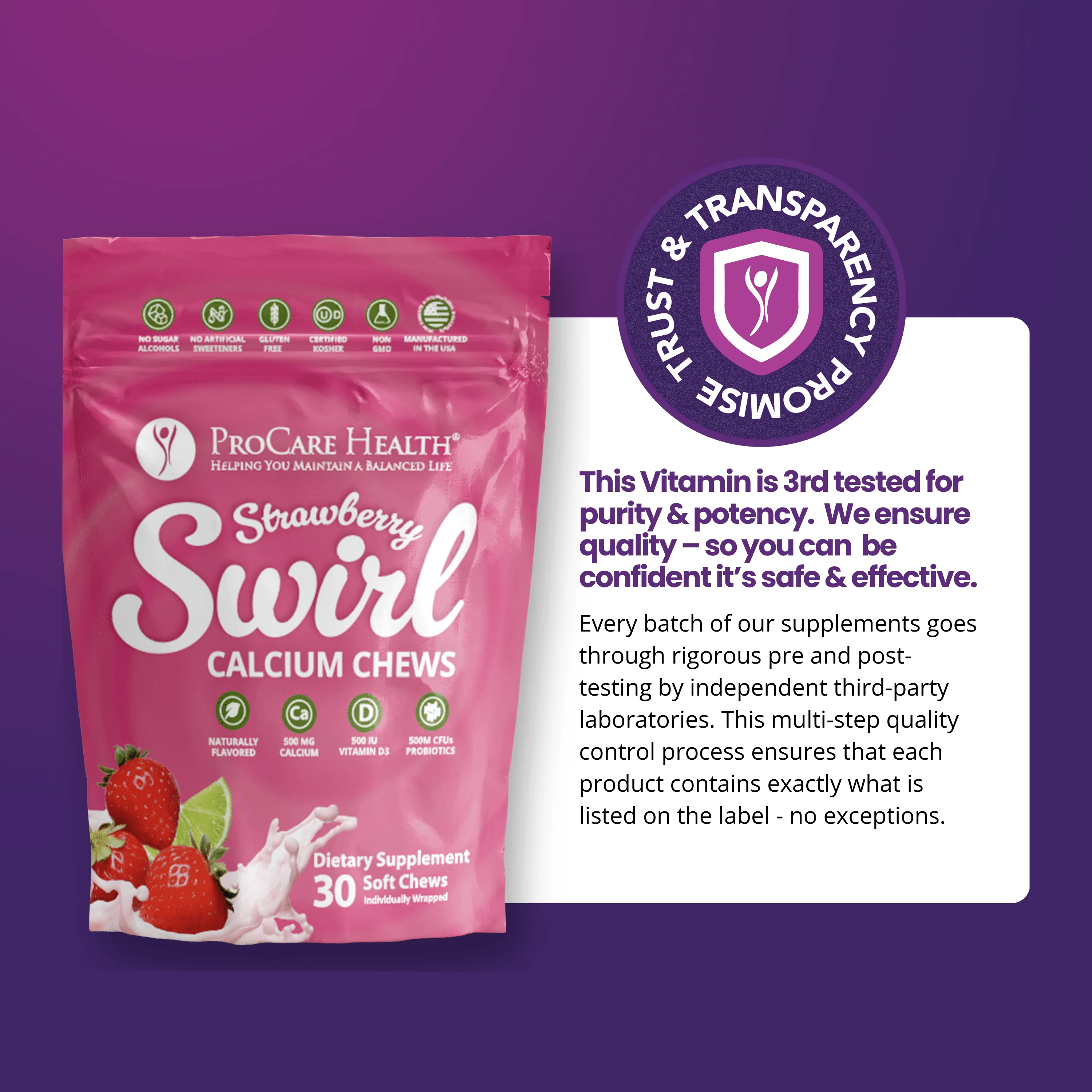 Calcium Soft Chew | Strawberry Swirl - Image 7
