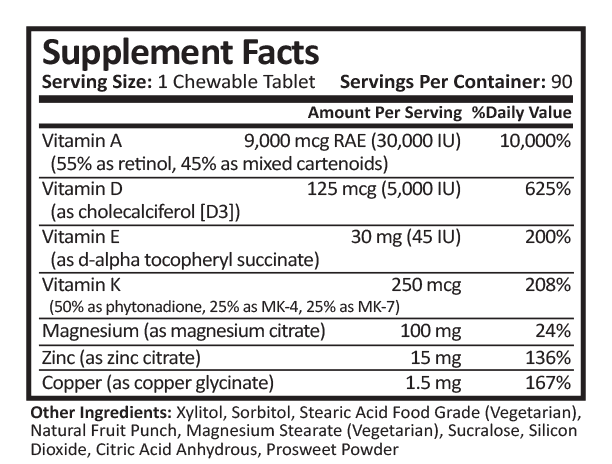 DS/SADI Core Multivitamin & ADEK+ Bundle | Dye-Free Chewable | 90 Count - Image 4