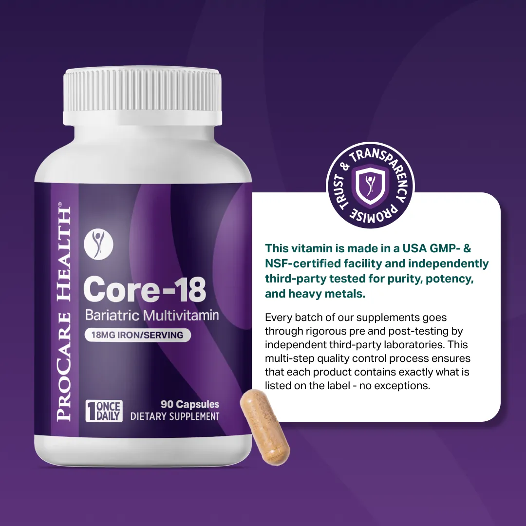 Core-18 Bariatric Multivitamin | 18mg Iron - Image 8