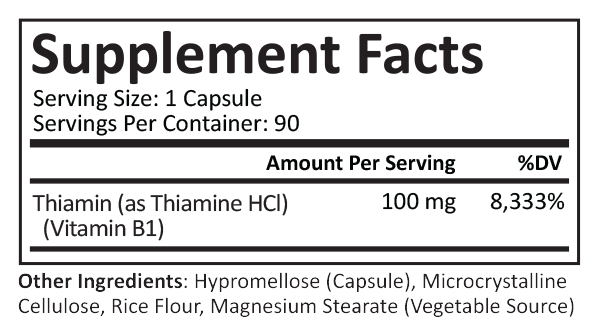 Thiamin B1 | Capsule | 90 Count - Image 4
